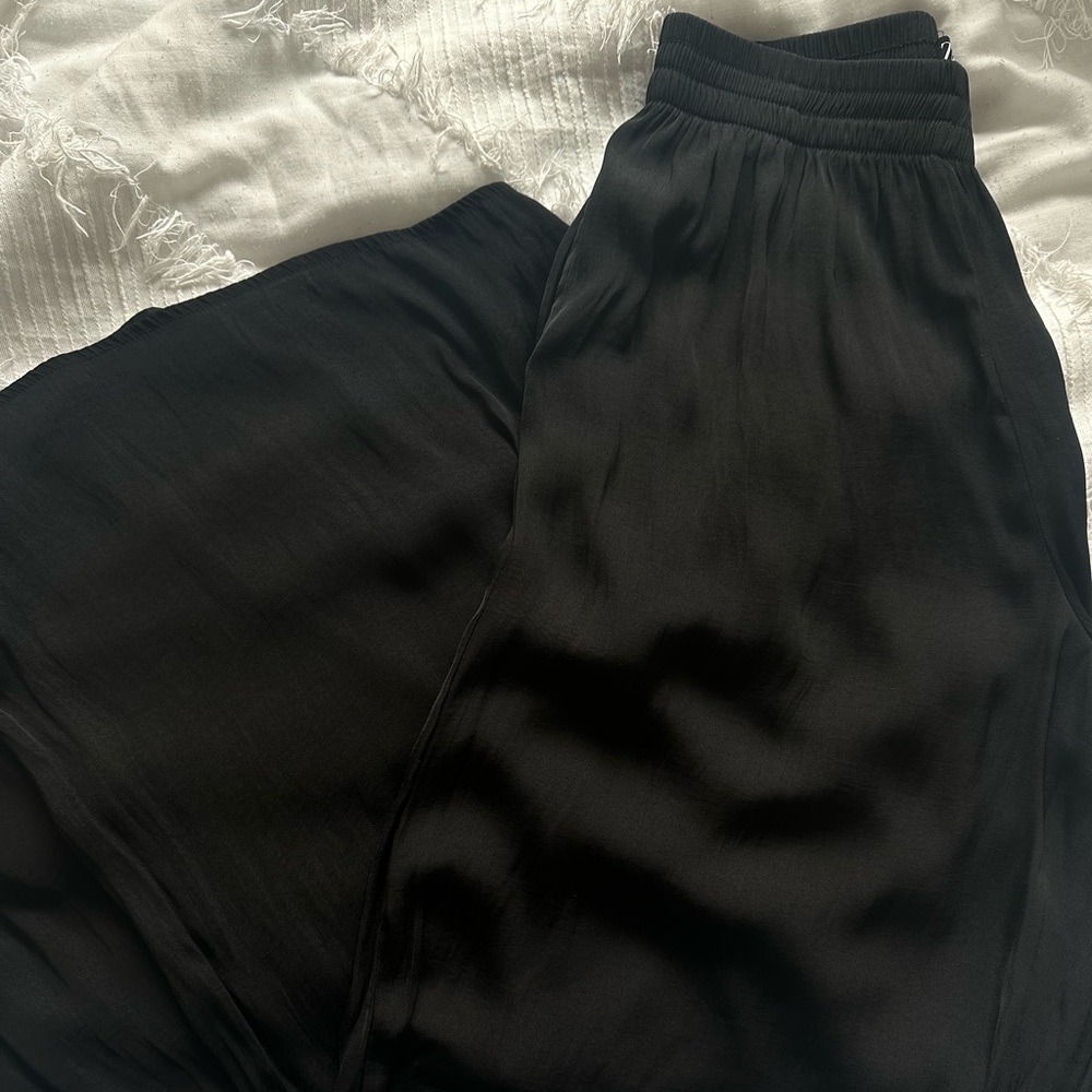 Zara Wide Leg Satin Pants